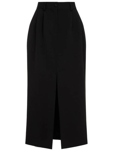 Long Yuet Tuxedo Style Pencil Skirt Black - DOLCE&GABBANA - BALAAN 1