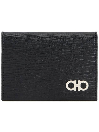 Gancini Card Wallet Black - SALVATORE FERRAGAMO - BALAAN 2