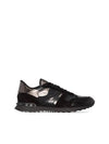 Rock Runner Camo Low Top Sneakers Black - VALENTINO - BALAAN 1