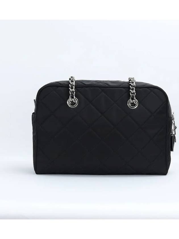 Prada Pocono Nylon Quilted Chain Shoulder Bag Black - PRADA - BALAAN 3