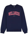 Crew Neck Print Sweatshirt Navy - SPORTY & RICH - BALAAN 3