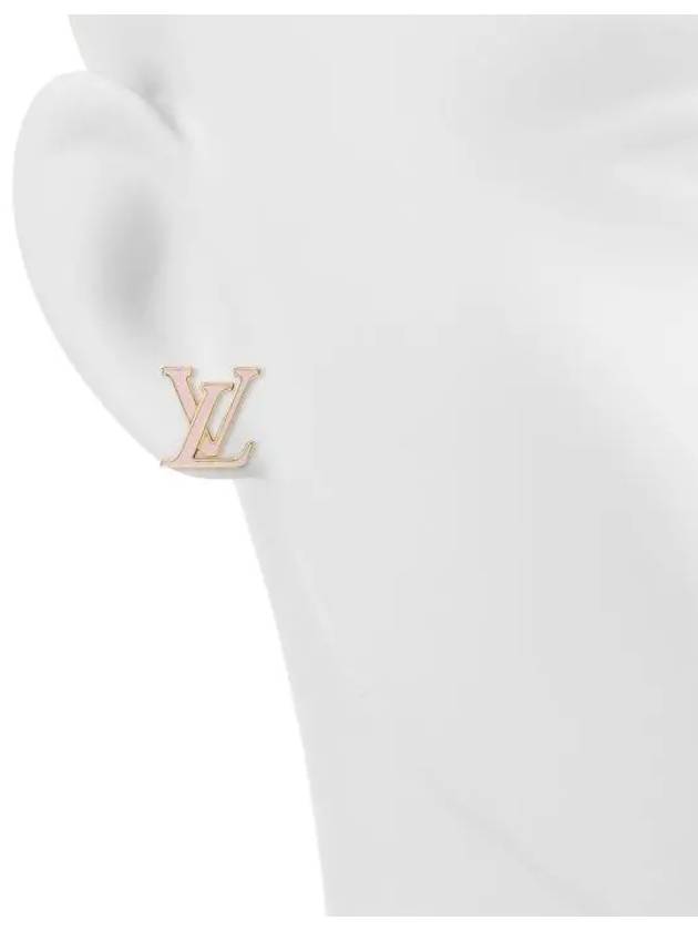 LV Iconic Enamel Earrings Gold - LOUIS VUITTON - BALAAN 4