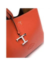 Logo Charm Leather Micro Tote Bag Orange - TOD'S - BALAAN 6