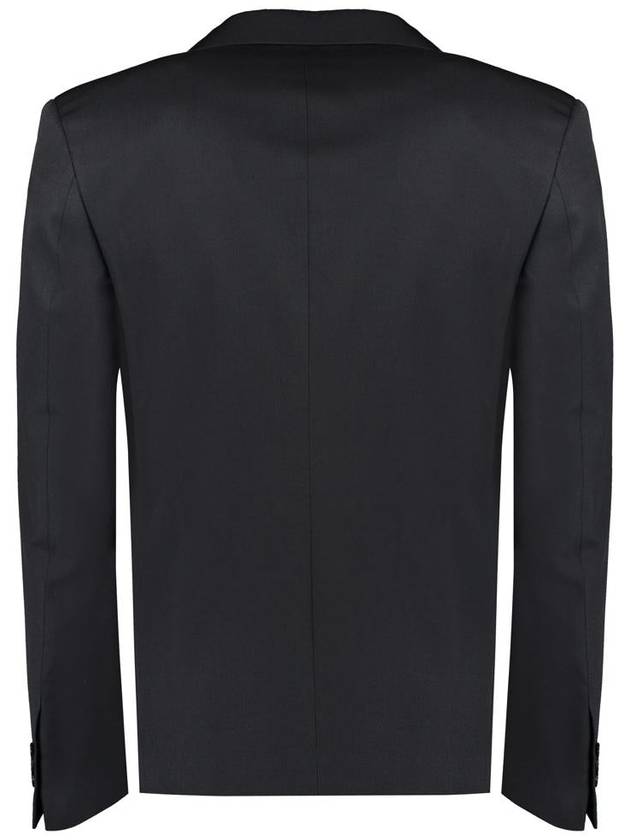 Relaxed Single Wool Blazer Jacket Black - OFF WHITE - BALAAN 3