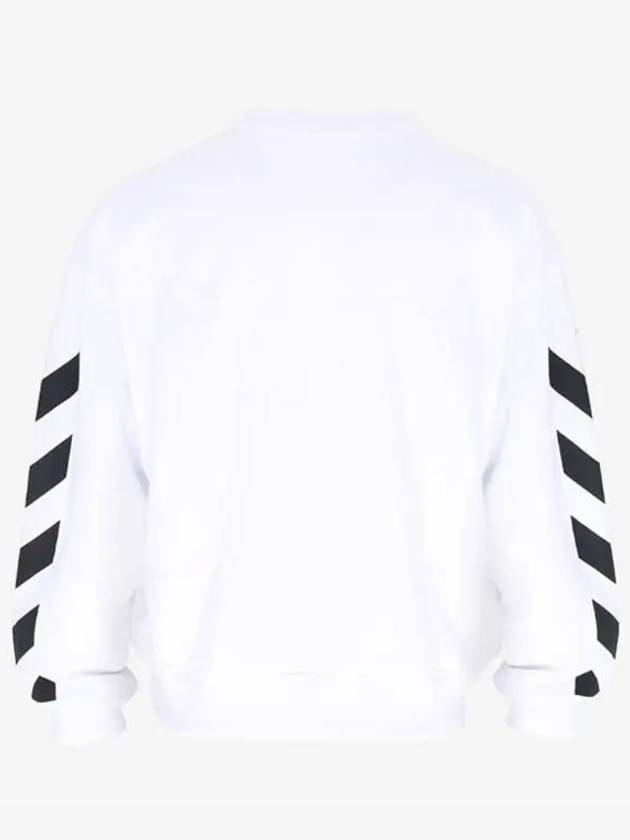 Diag Helvetica Over Brushed Long Sleeve Sweatshirt - OFF WHITE - BALAAN 3