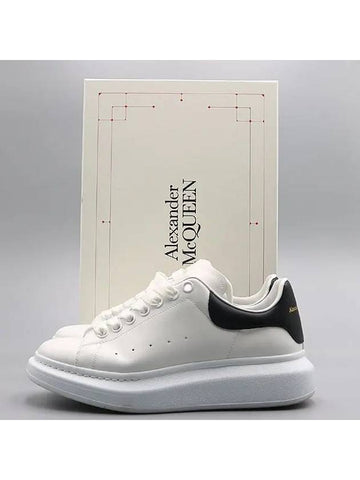 553680 White Leather Black Tab Oversole Men s Sneakers 40 265MM - ALEXANDER MCQUEEN - BALAAN 1