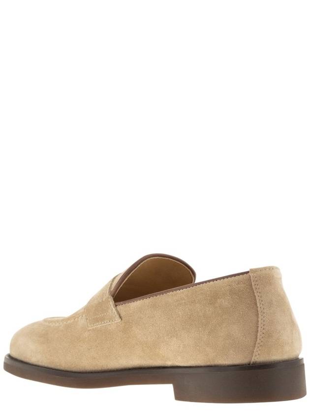 Penny Suede Loafers Beige - BRUNELLO CUCINELLI - BALAAN 4