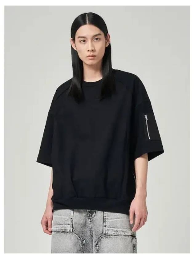 Cotton Side Zip Light Half Sweatshirt Black Domestic Product GM0024031851366 - JUUN.J - BALAAN 1