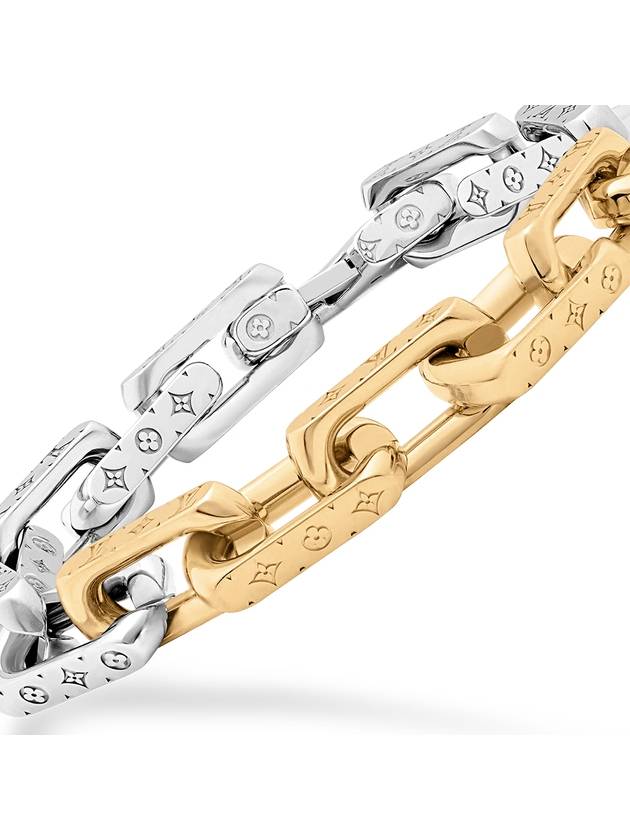 monogram chain bracelet silver gold - LOUIS VUITTON - BALAAN 4