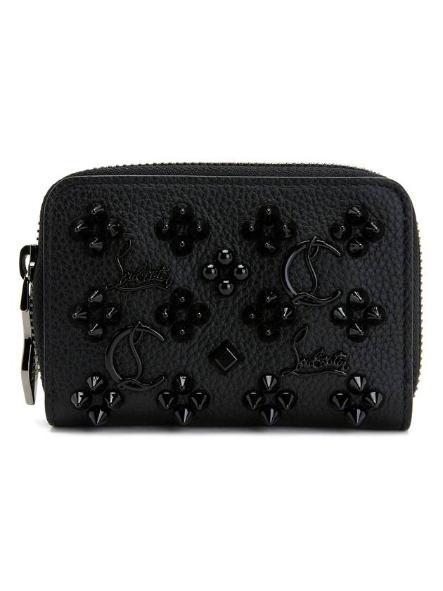 Panettone Stud Coin Wallet Black - CHRISTIAN LOUBOUTIN - BALAAN 1