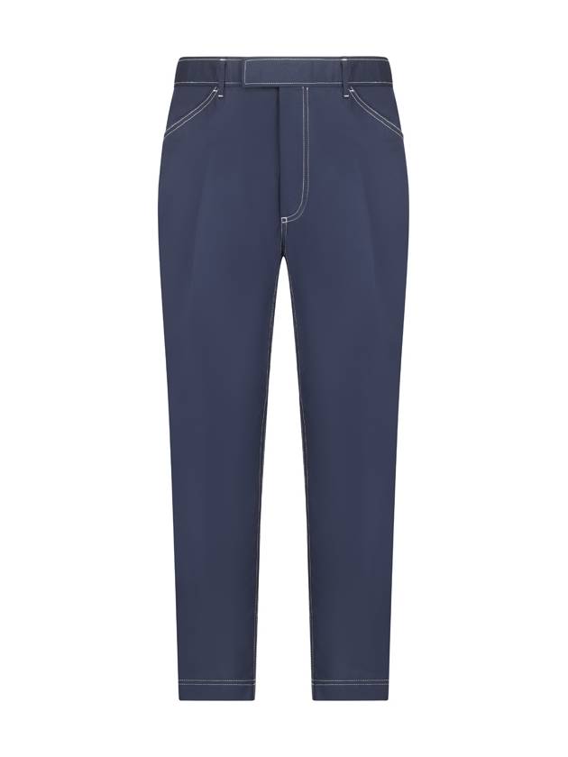 Tapered Chino W/Twin Needle Stitch Typewriter Cloth Jeans Blue - THOM BROWNE - BALAAN 1