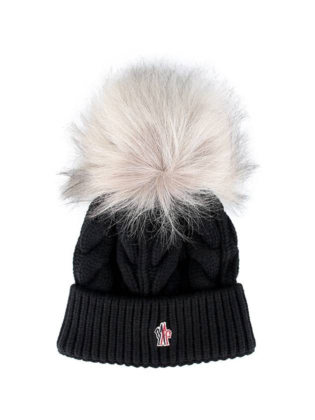 Pom Wool Cashmere Beanie 3B00011 A0069 999 - MONCLER - BALAAN 1