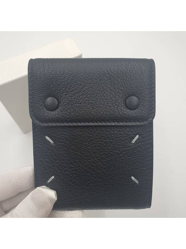 Contrast Stitch Halfwallet Black - MAISON MARGIELA - BALAAN 5