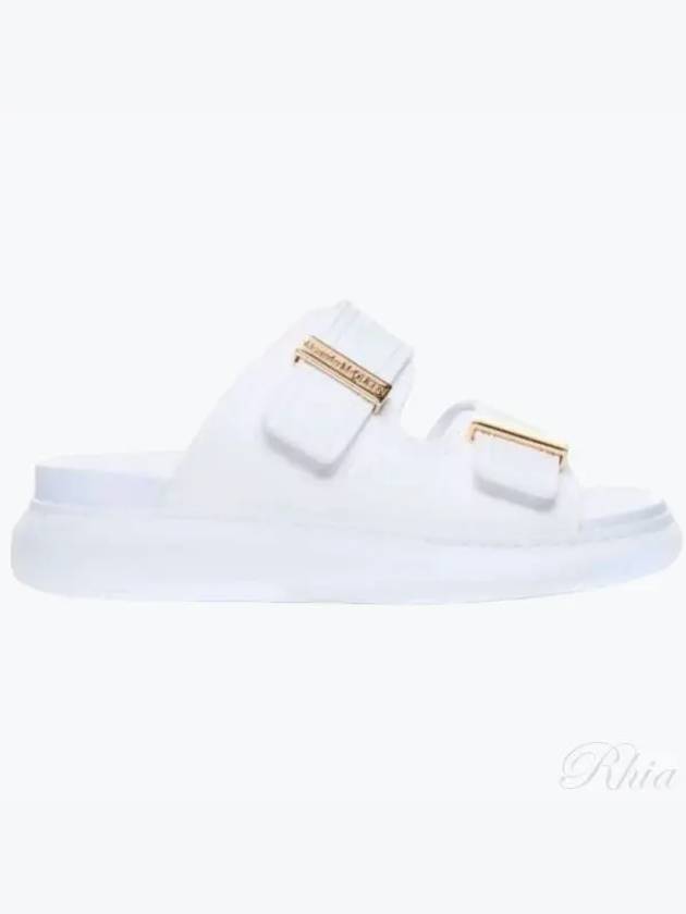 Hybrid Buckle Strap Slippers White - ALEXANDER MCQUEEN - BALAAN 2