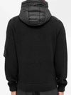 Padded Wool Hooded Zip-Up Cardigan Black - MONCLER - BALAAN 6