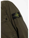 Brushed Organic Cotton Overshirt Jacket Dark Green - STONE ISLAND - BALAAN 4