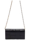 Intrecciato Chain Shoulder Bag Black - BOTTEGA VENETA - BALAAN 5