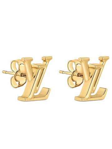 LV Iconic Logo Earrings Gold - LOUIS VUITTON - BALAAN 1