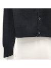 Face Patch Crop Cardigan Black - ACNE STUDIOS - BALAAN 7