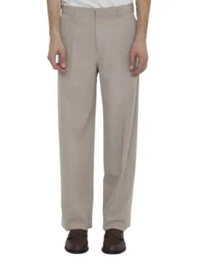 Parley Ocean Plastic Cotton Blend Twill Straight Pants Beige - DIOR - BALAAN 2