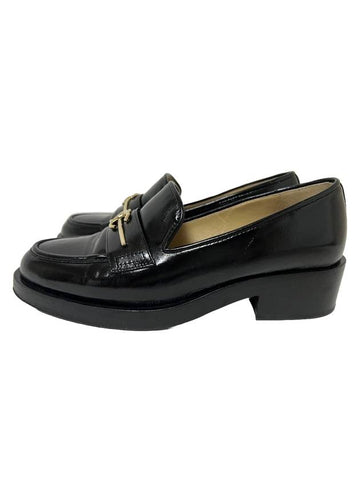 CC Logo Leather Loafers Black - CHANEL - BALAAN 1