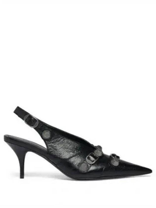 Cagole Slingback Heels Black - BALENCIAGA - BALAAN.