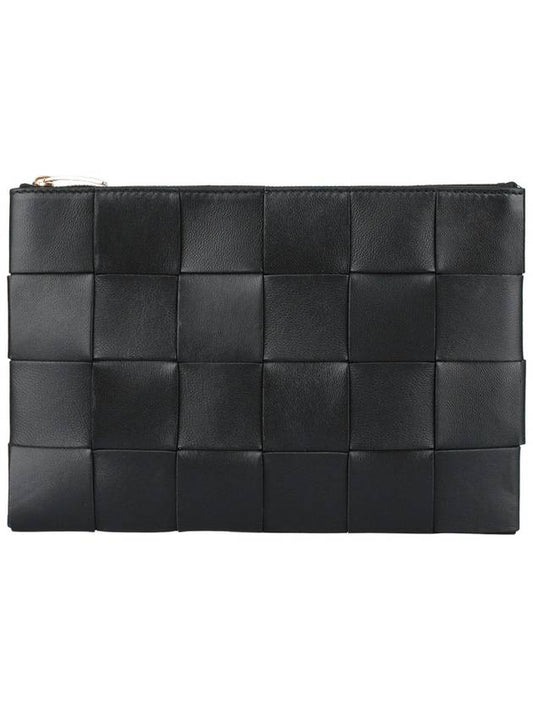 Intrecciato Cassette Clutch Bag Black - BOTTEGA VENETA - BALAAN 2