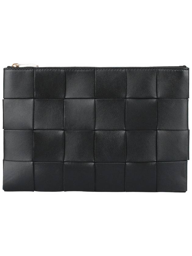 Intrecciato Cassette Clutch Bag Black - BOTTEGA VENETA - BALAAN 3