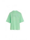 Logo Cotton Short Sleeve T-Shirt Spring Green - MARNI - BALAAN 2