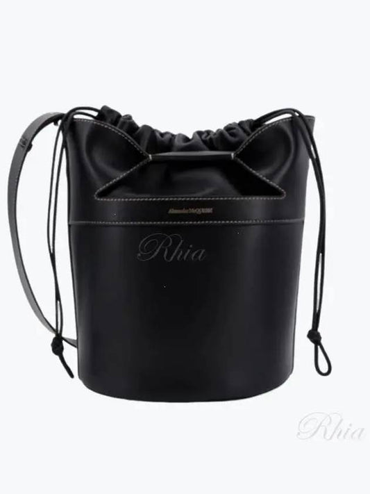 The Bow Calf Bucket Bag Black - ALEXANDER MCQUEEN - BALAAN 2