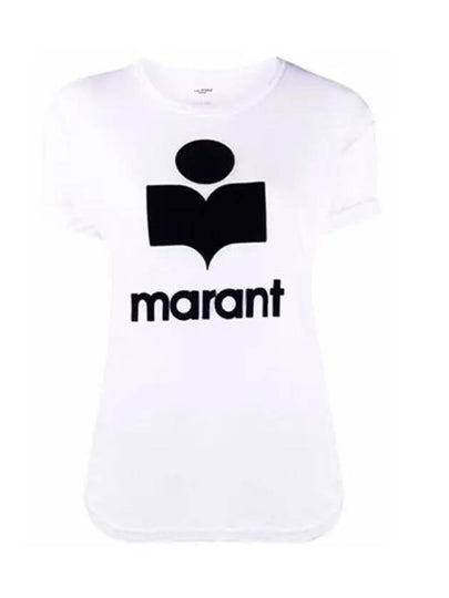 Isabel Marant KOLDI Coldy Logo Short Sleeve TShirt TS0004FA A1N09E 20WH - ISABEL MARANT - BALAAN 2