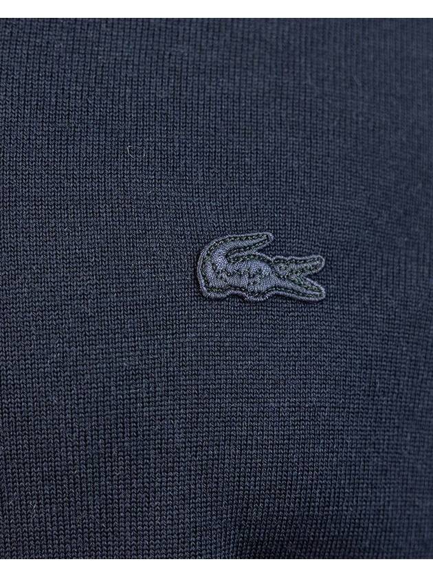 Crew Neck Merino Wool Knit Top Navy - LACOSTE - BALAAN 4