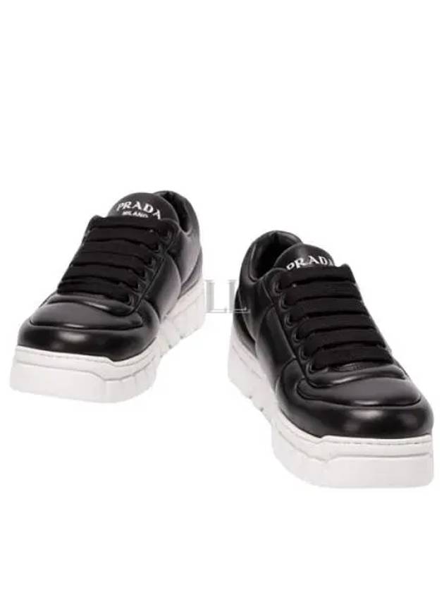 Padded Nappa Leather Low Top Sneakers Black - PRADA - BALAAN 2