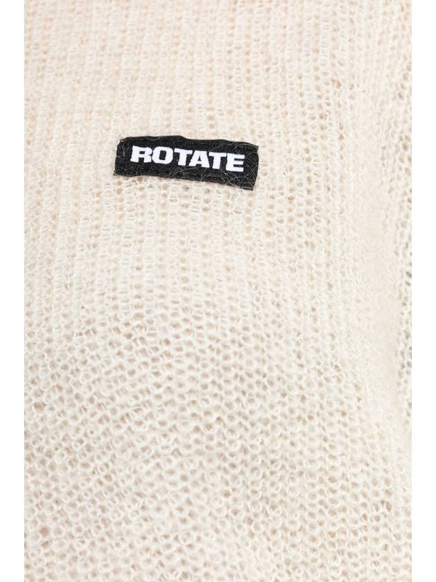 ROTATE Sweater With Logo Patch, Women's, Cream - ROTATE - BALAAN 5