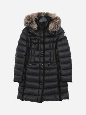 Herminfur patch logo hooded fur long padded women s jacket 1C51601 53048 999 HERMIFUR 270697 1039876 - MONCLER - BALAAN 1