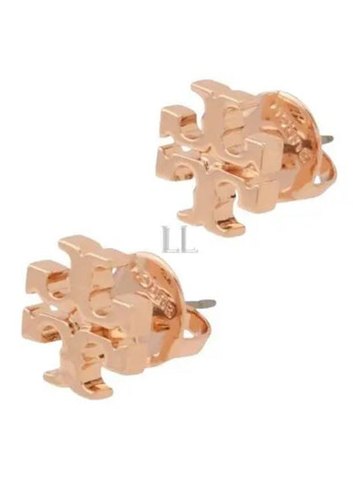 Logo Stud Earrings Rose Gold - TORY BURCH - BALAAN 2