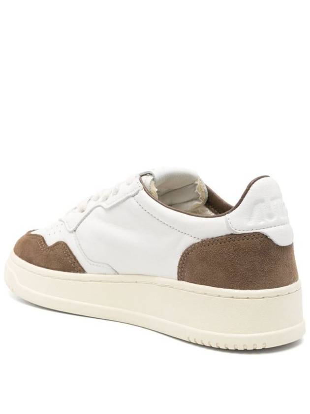 Autry Medalist Low Sneakers In White And Cigar Leather And Suede Shoes - AUTRY - BALAAN 4