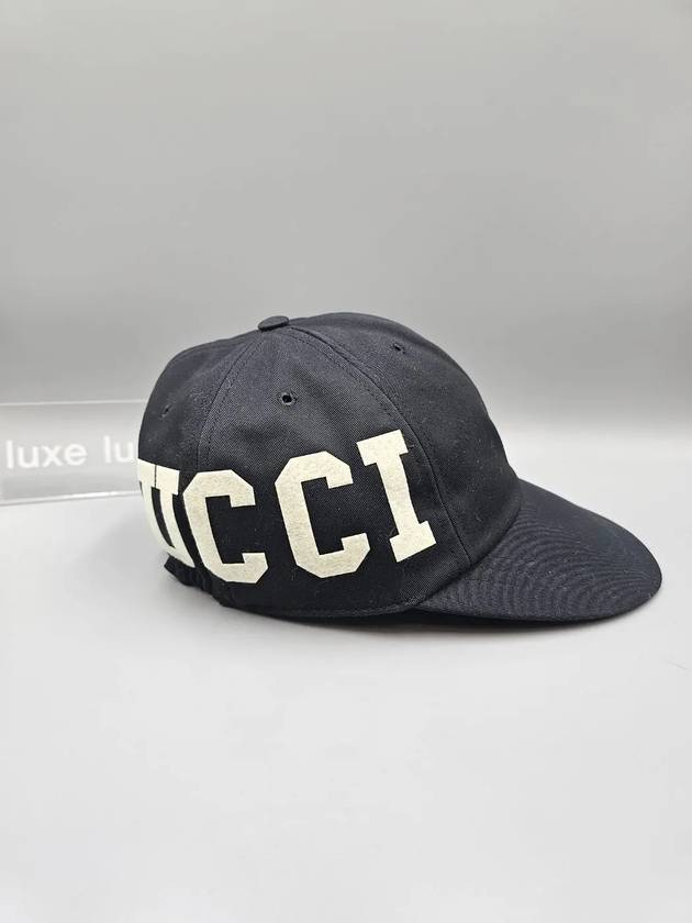 Logo Print Ball Cap Black - GUCCI - BALAAN 3