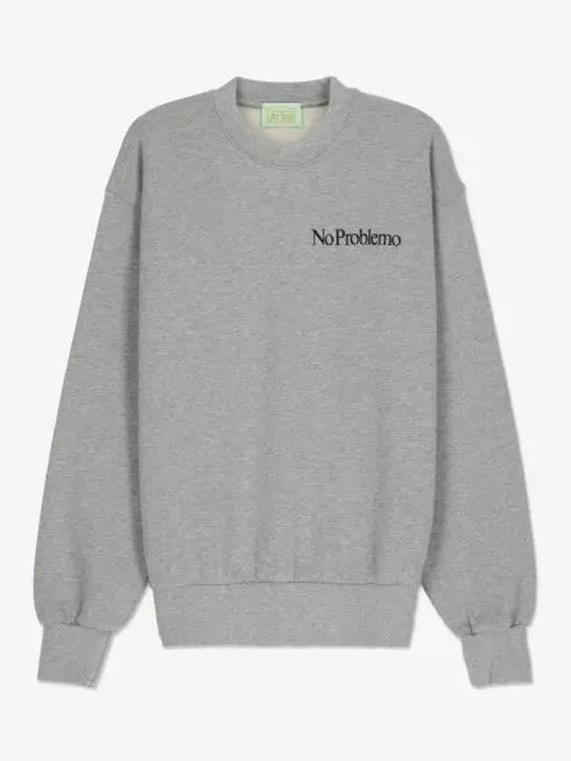 Mini Plablem Sweatshirt Gray Marl COAR20009GREYMARL - ARIES - BALAAN 1