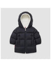 Moncler Baby MARAT Three Stripes Hooded Down Parka Navy - MONCLER - BALAAN 4