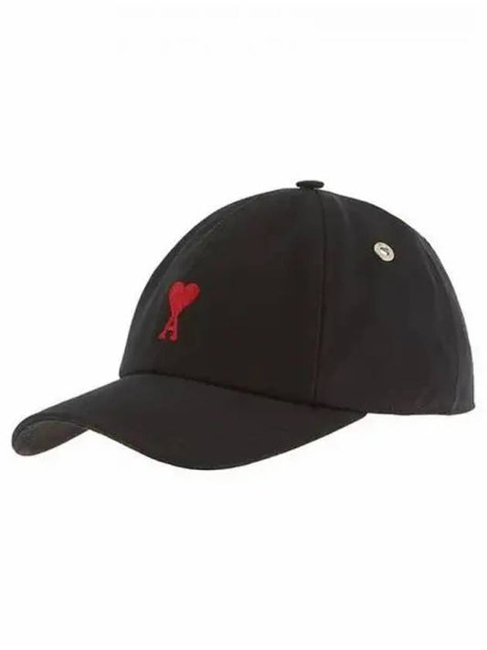 De Coeur Embroidered Logo Ball Cap Black - AMI - BALAAN 2