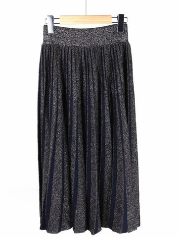 SPORTMAX Silver Pearl Long Skirt Navy PINA - MAX MARA SPORTMAX - BALAAN 1