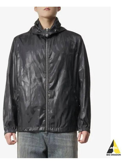 Graffiti Hooded Zip-Up Jacket Black - ALEXANDER MCQUEEN - BALAAN 2