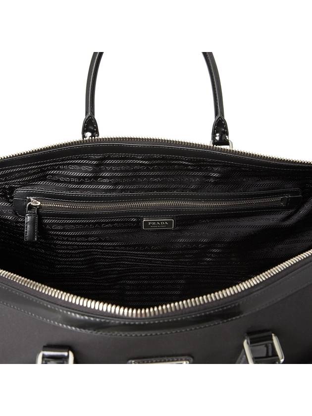 Re-Nylon Brushed Leather Duffel Bag Black - PRADA - BALAAN 11