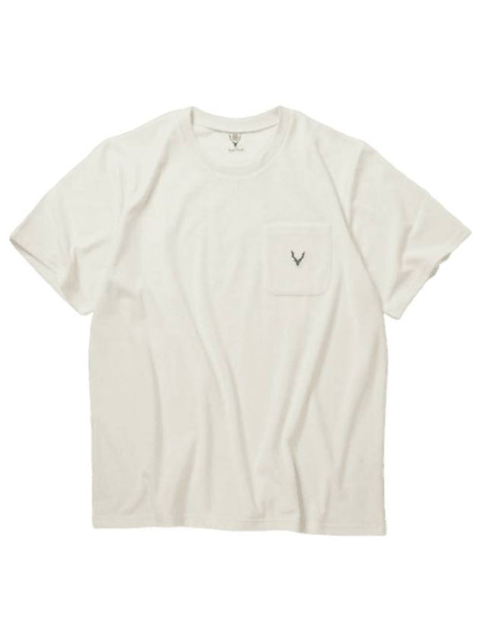 Round Neck Pocket Short Sleeve T-shirt White - SOUTH2 WEST8 - BALAAN 1