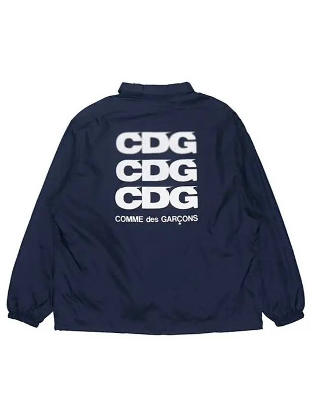 CDG back logo coach jacket navy - COMME DES GARCONS - BALAAN 3