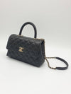 Coco Handle Caviar Gold Small Tote Bag Black - CHANEL - BALAAN 11