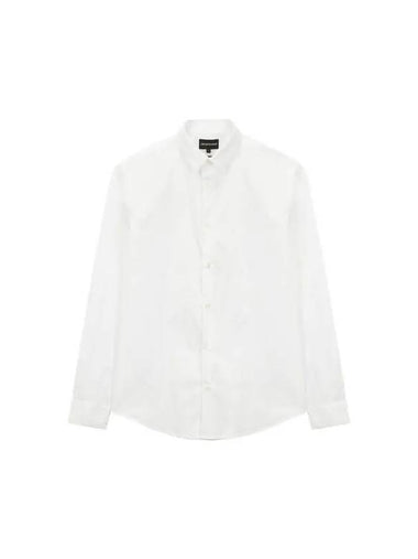 Men s Eagle Logo Stretch Formal Shirt White - EMPORIO ARMANI - BALAAN 1