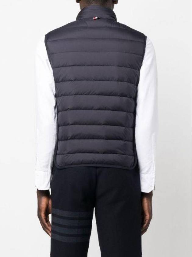 RWB Tab Zip-Up Pocket Vest Navy - THOM BROWNE - BALAAN 4