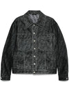 FF motif oversized denim jacket gray - FENDI - BALAAN 1